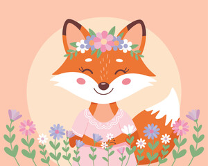 Fototapeta premium 2d vector illustration for mother day with child and family love 