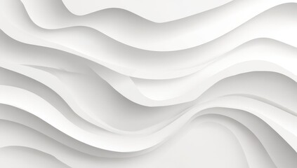Obraz premium Abstract white wavy layers (4)