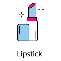 Vector Icon of Lipstick for Makeup Branding