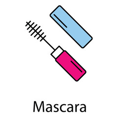 Makeup Mascara Wand Vector Icon for Branding