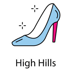 Vector Icon of High Heels for Fashion