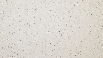 Speckled offwhite surface with small grey brown and beige flecks creating a neutral background texture.