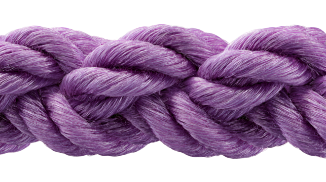 Purple braided rope texture detail close-up
