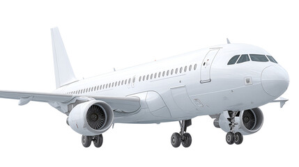 White Airplane Ready for Takeoff Air Travel Transportation