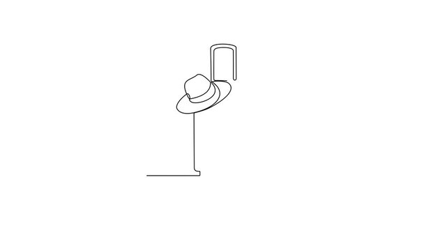 Animated self drawing of World Tourism Day video design illustration. World Tourism Day themes design concept in simple linear continuous line. Great tourism design for campaign and business purpose.