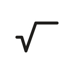 Root math sign icon one collection template
