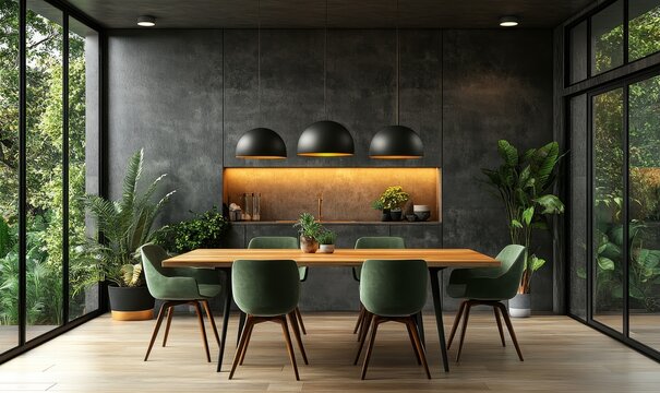 Interior design of a modern apartment living room, offering a contemporary and comfortable space, Generative AI