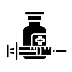 Syringe and bottle icon