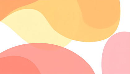 Serene Flow of Overlapping Organic Shapes in Warm Sunset Tones