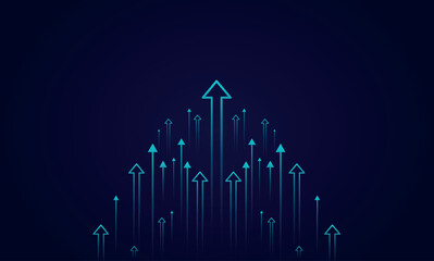 Arrow background. Neon arrows blue background. Arrows symbol on background. Colorful arrow icons. Glowing arrows signs wallpaper.