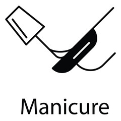 Hand Grooming Manicure Vector Icon Design Element