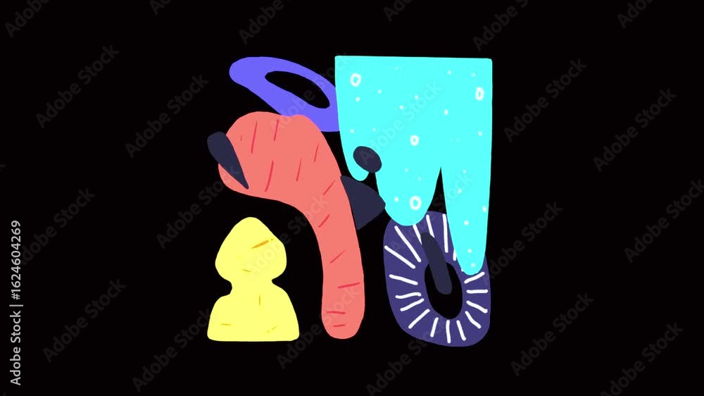 Aufkleber processing loading abstract loop animation,motion,doodle,shape,transation,flash,splash,cycling,scrib