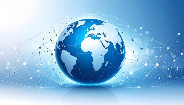 World globe and digital network