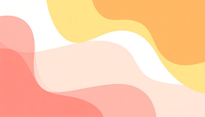 Translucent Waves of Warm Pastel Hues Flowing Gently Across White