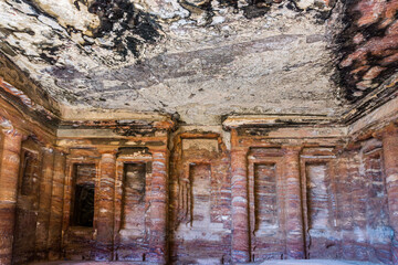 Ruins of the Triclinium in Petra, Jordan