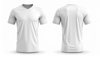 Blank White V-Neck T-Shirt Mockup