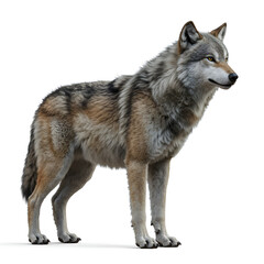 wolf isolated on white background