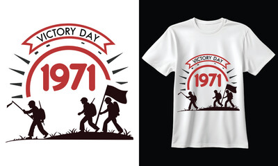 Silhouette of a soldier holding the flag of bangladesh on victory day t shirt design