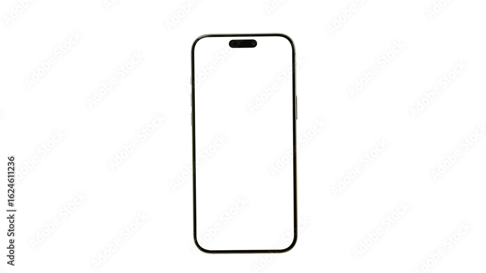 Poster smart phone mockup set blank isolated transparent screen , png high quality image device front view 