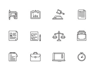 Corporate Contract Line Art Design