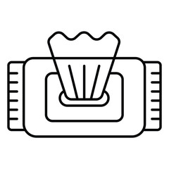 Cosmetic Cleansing Wipes Vector Icon for Skincare