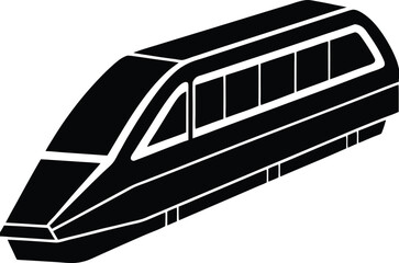 maglev train on white background.eps