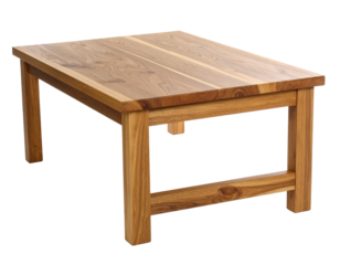 Wooden Coffee Table Isolated on White Background