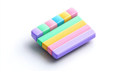 Colorful pastel blocks arranged in playful design, perfect for creative projects or educational purposes