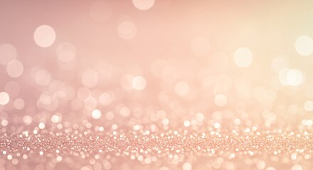 Warm soft pink champagne bokeh bubble glitter bokeh background