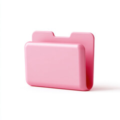 Vibrant pink folder icon with soft edges, perfect for organizing documents and adding pop of color to your workspace