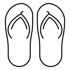 Summer Flip Flops Vector Icon for Travel Design