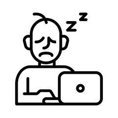 Feeling lazy icon