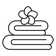 Hygiene Folded Towels for Spa Icon Set