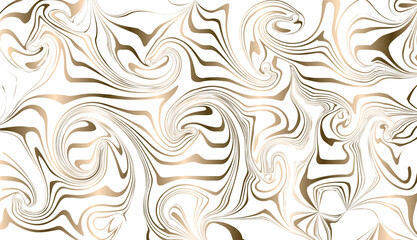 illustration of golden line wavy pattern and crooked striped wallpaper on abstract background transparent.