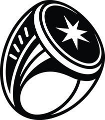 super bowl ring on white background.eps