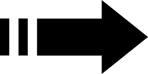 Illustration of arrow symbol, vector icon.