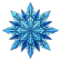 snowflake on white background