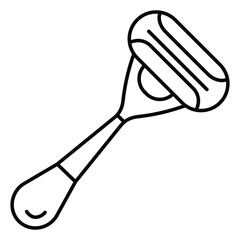 Minimal Vector Icon of Shaving Razor Tool