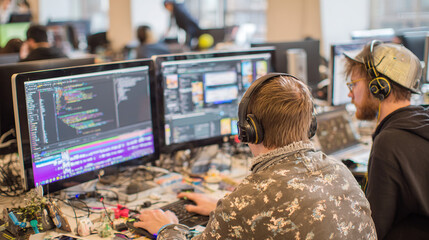 Intense Coding Dojo Session with Diverse Group Collaboration