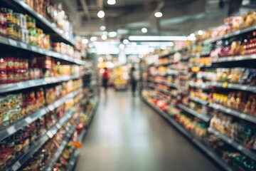 Fototapeta premium Blurred supermarket aisle (2)