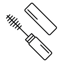 Eyelash Makeup Mascara Vector Icon for Fashion