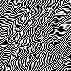 Black and White Wavy Optical Illusion Pattern Background