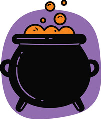 Spooky Halloween icons set for festive seasonal design and decorations