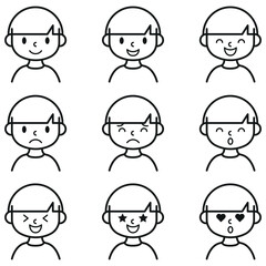 Get a lively collection of boy facial expressions vector illustration, perfect for adding personality to your designs. Ideal for websites, apps, and creative projects!