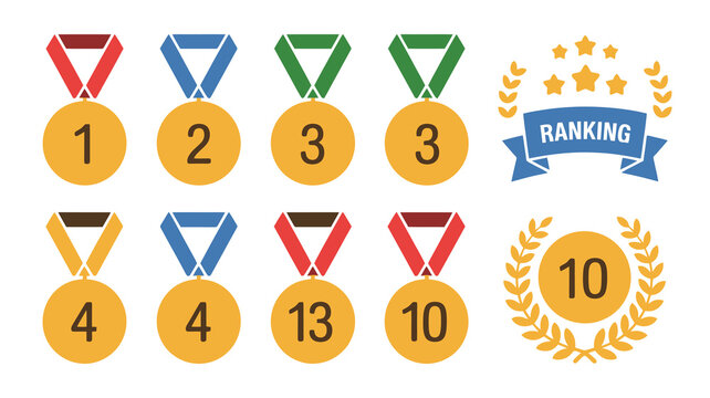 Showcase achievements with these vibrant ranking medals, perfect for recognizing first place winners and honoring top performers with distinction