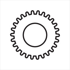 Gear icon outline vector