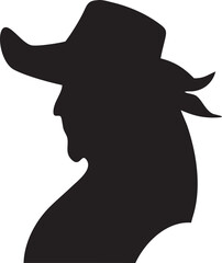 Artistic Silhouette of a Woman in Profile