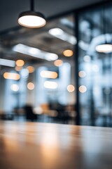 Blurred view of a modern workspace