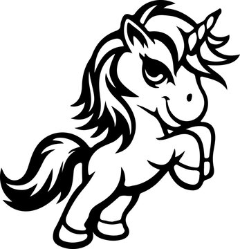 Cute baby unicorn SVG
