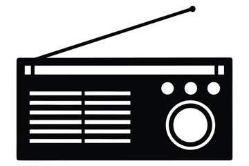 radio vector icon silhouette